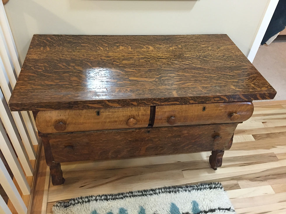 Thumbnail: Tiger oak lowboy in original finish