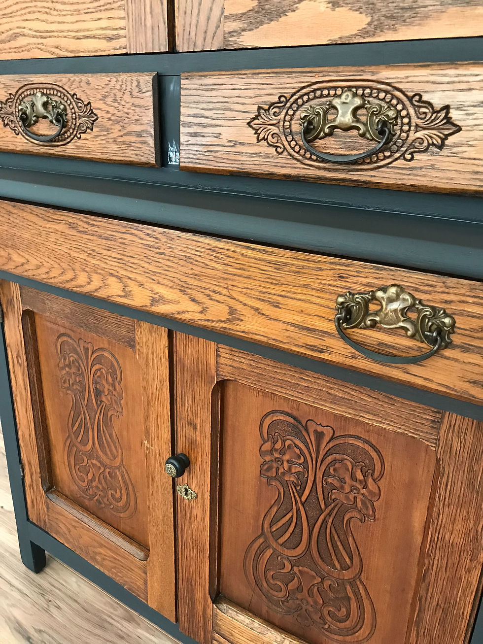 Thumbnail: Antique oak hutch 1800’s
