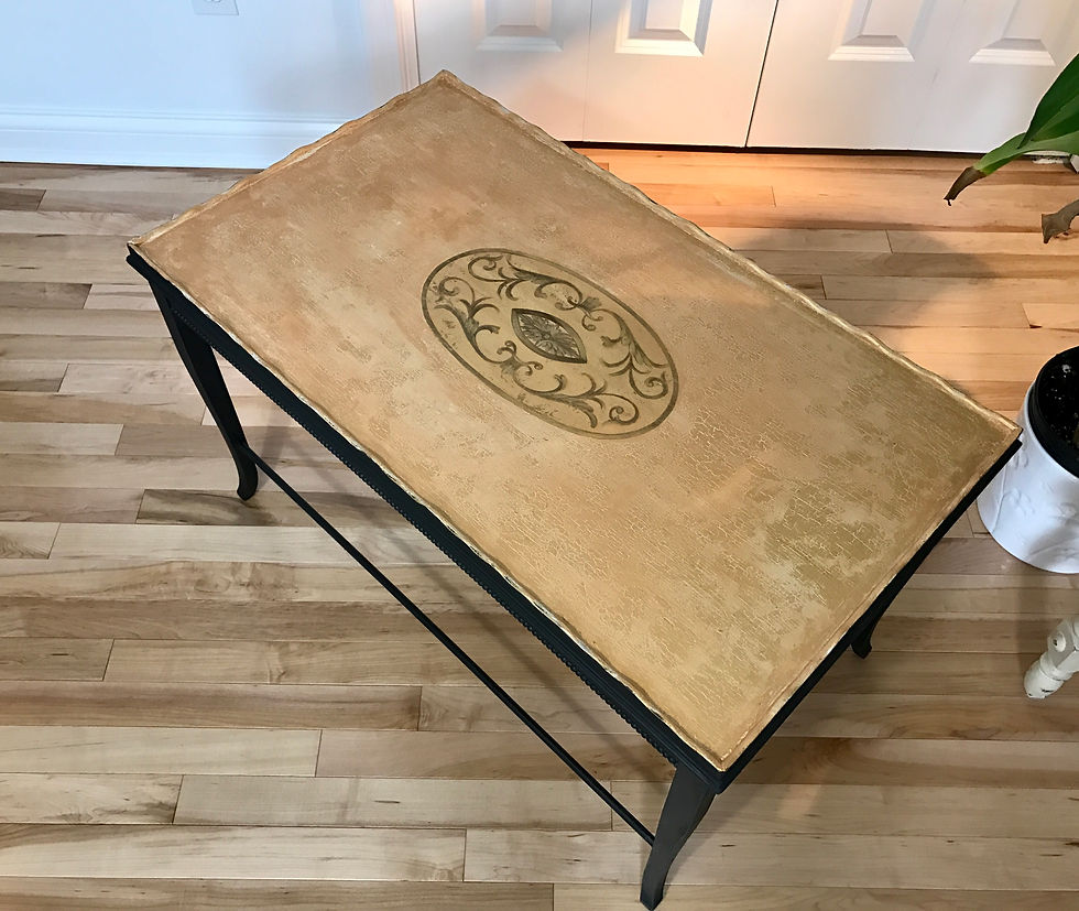 Thumbnail: Delicate antique pie crust coffee table