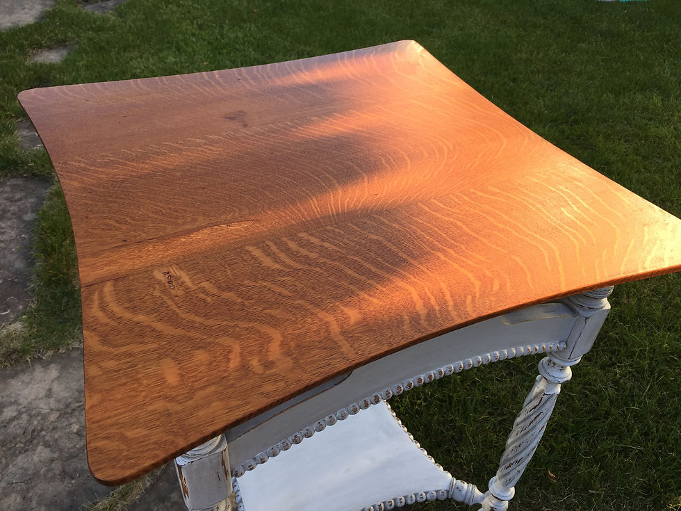 Thumbnail: Tiger oak parlor table refinished