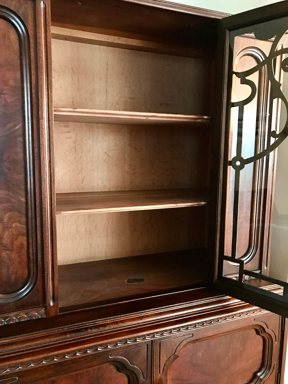 Thumbnail: Black walnut antique hutch