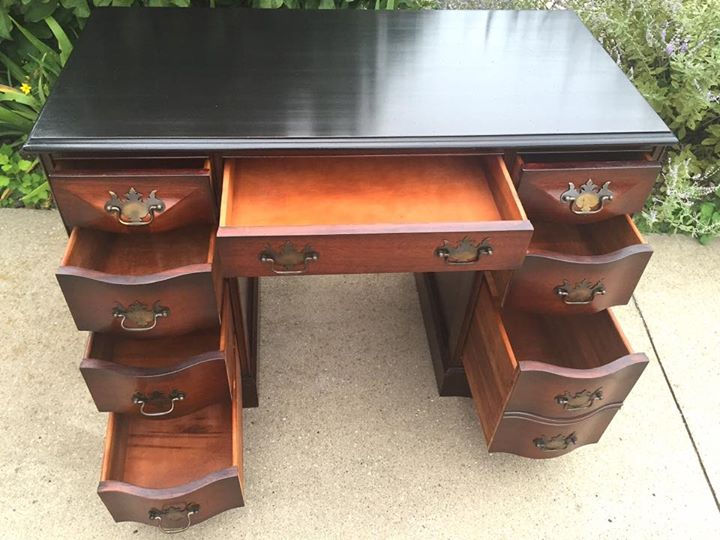 Thumbnail: Antique cherry desk refinished