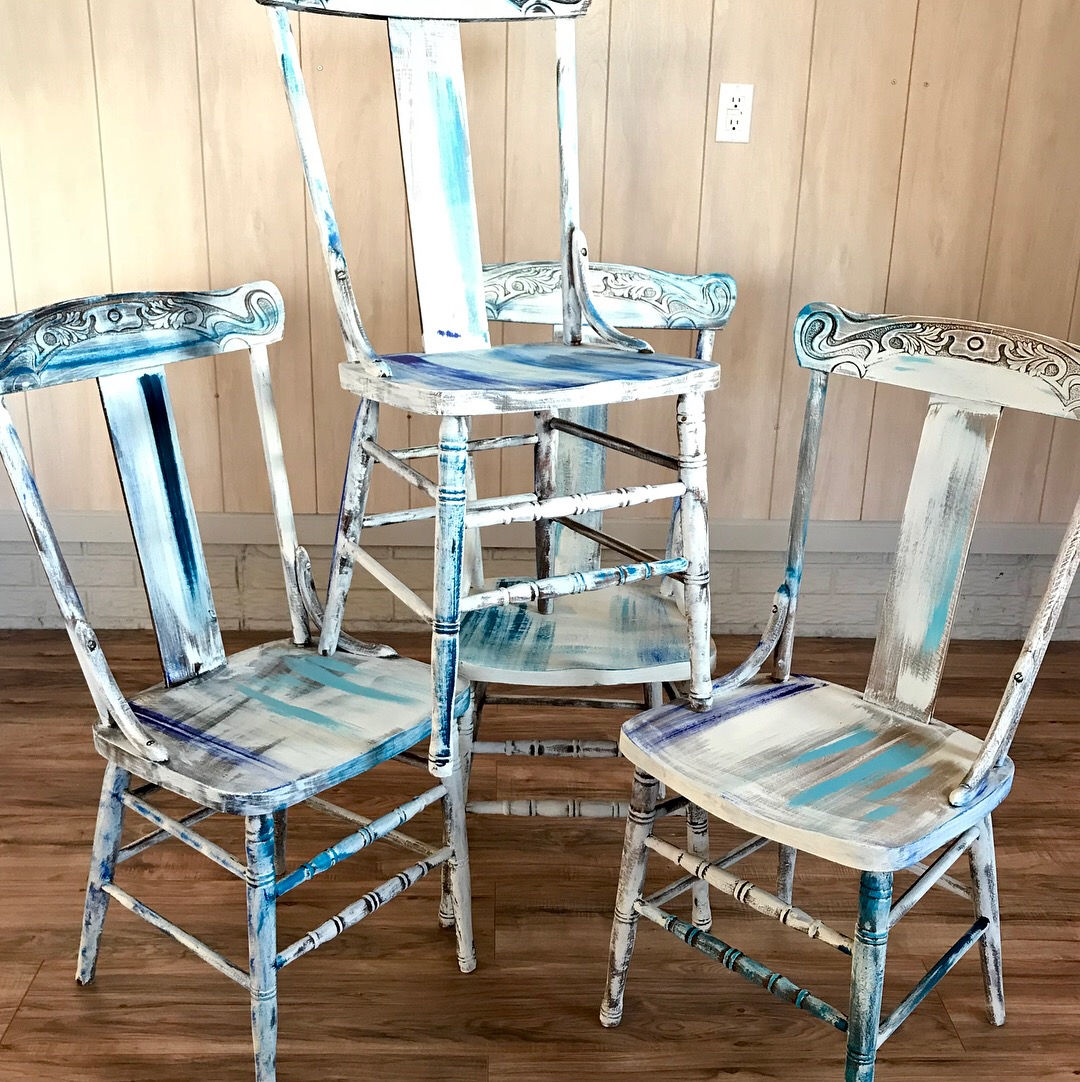 Antique farmhouse chairs set of 4