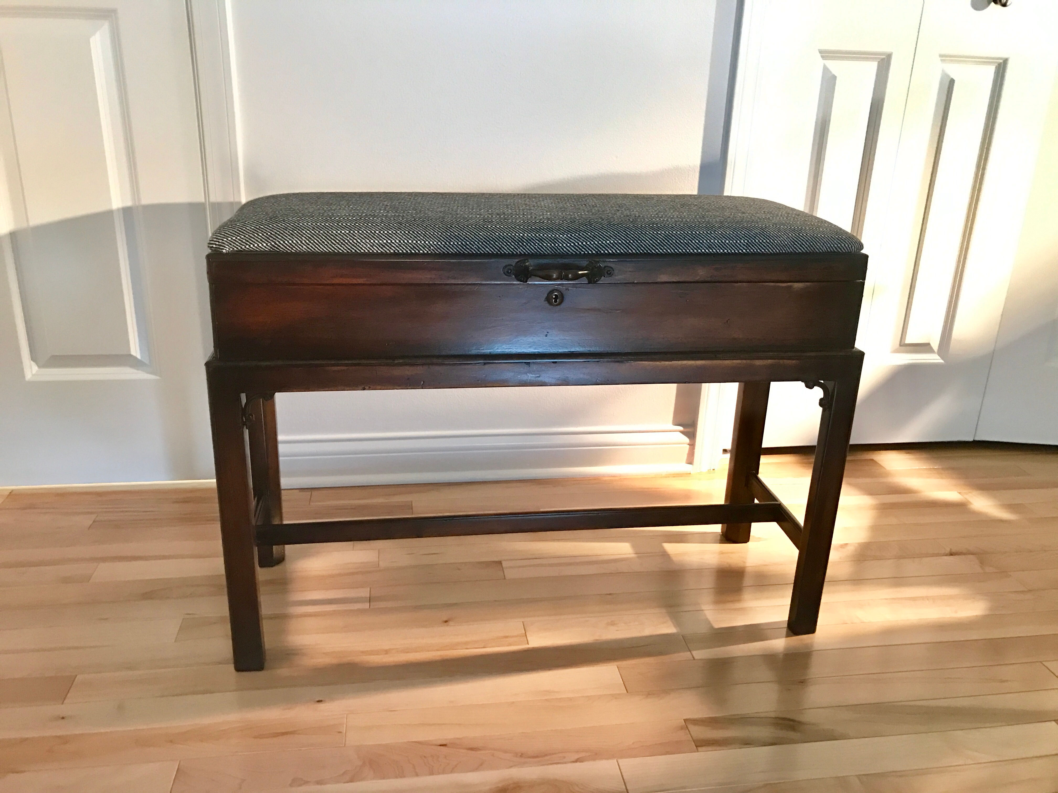 Storage bench or piano bench for two