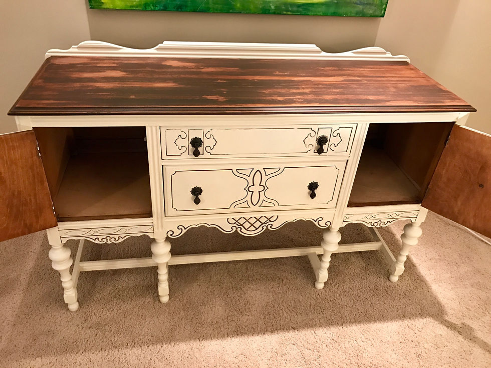 Thumbnail: Farmhouse ornate buffet in buttercream