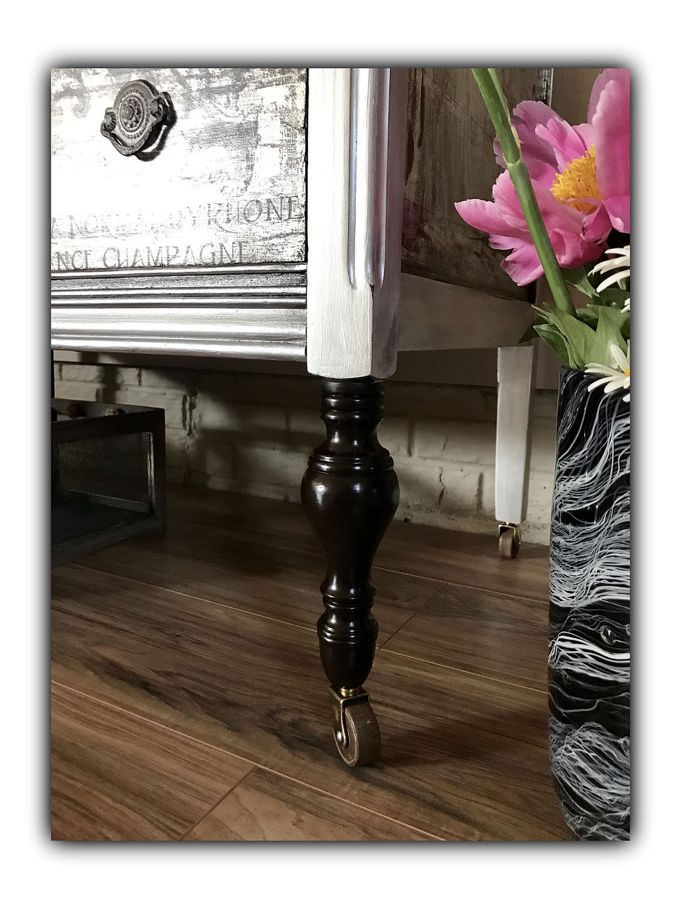 Thumbnail: French chateau silver leaf dresser