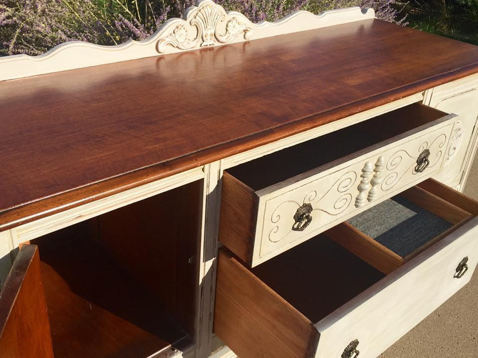 Thumbnail: Antique sideboard painted