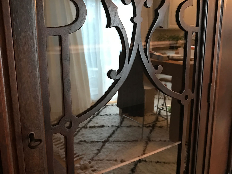 Thumbnail: Black walnut antique hutch