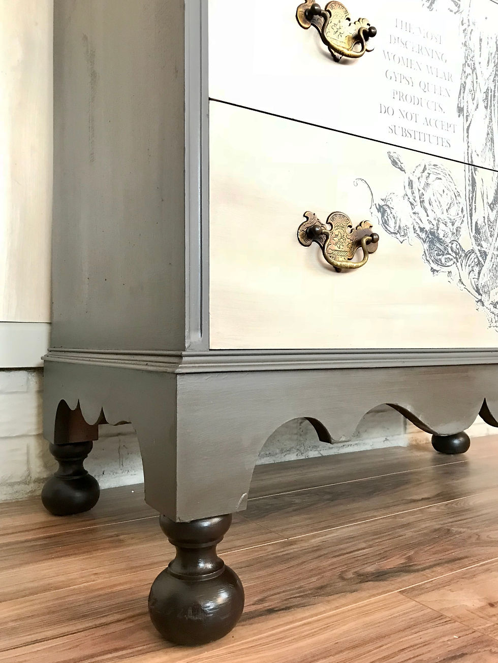 Thumbnail: Large solid wood dresser in taupe