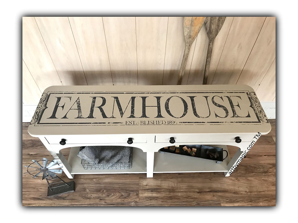 Thumbnail: Farmhouse style console table