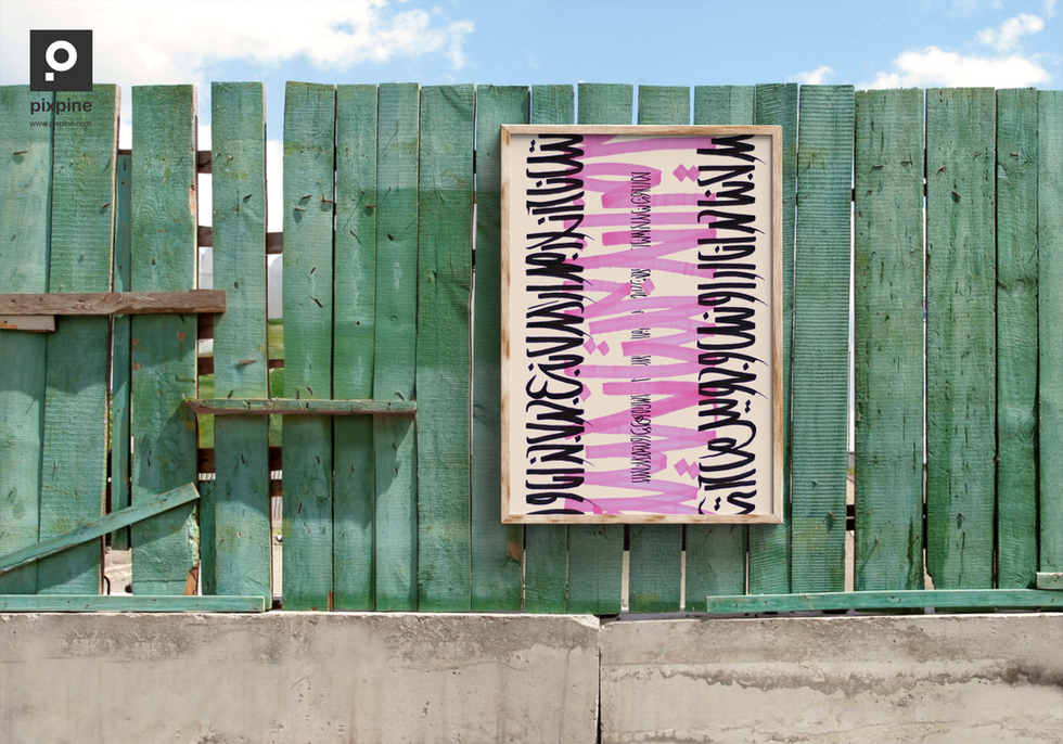 Free Wooden Wall Vertical Poster Mockup.png