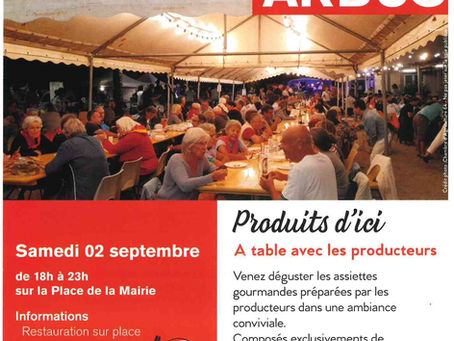 MARCHE DE PRODUCTEURS DE PAYS - ARBUS, LE SAMEDI 2 SEPTEMBRE 2023