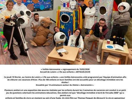 Accueil de loisirs IAE Artiguelouve : "Veillée Astronomie" regroupement du 19/02/2026 