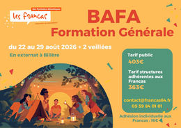 Formation BAFA du 22/08 au 29/08 