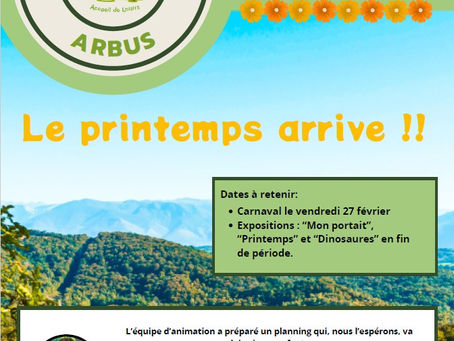 Programme d'animation ALAÉ mars-avril 