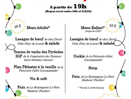 Repas de l'APE : Nouvelle date
