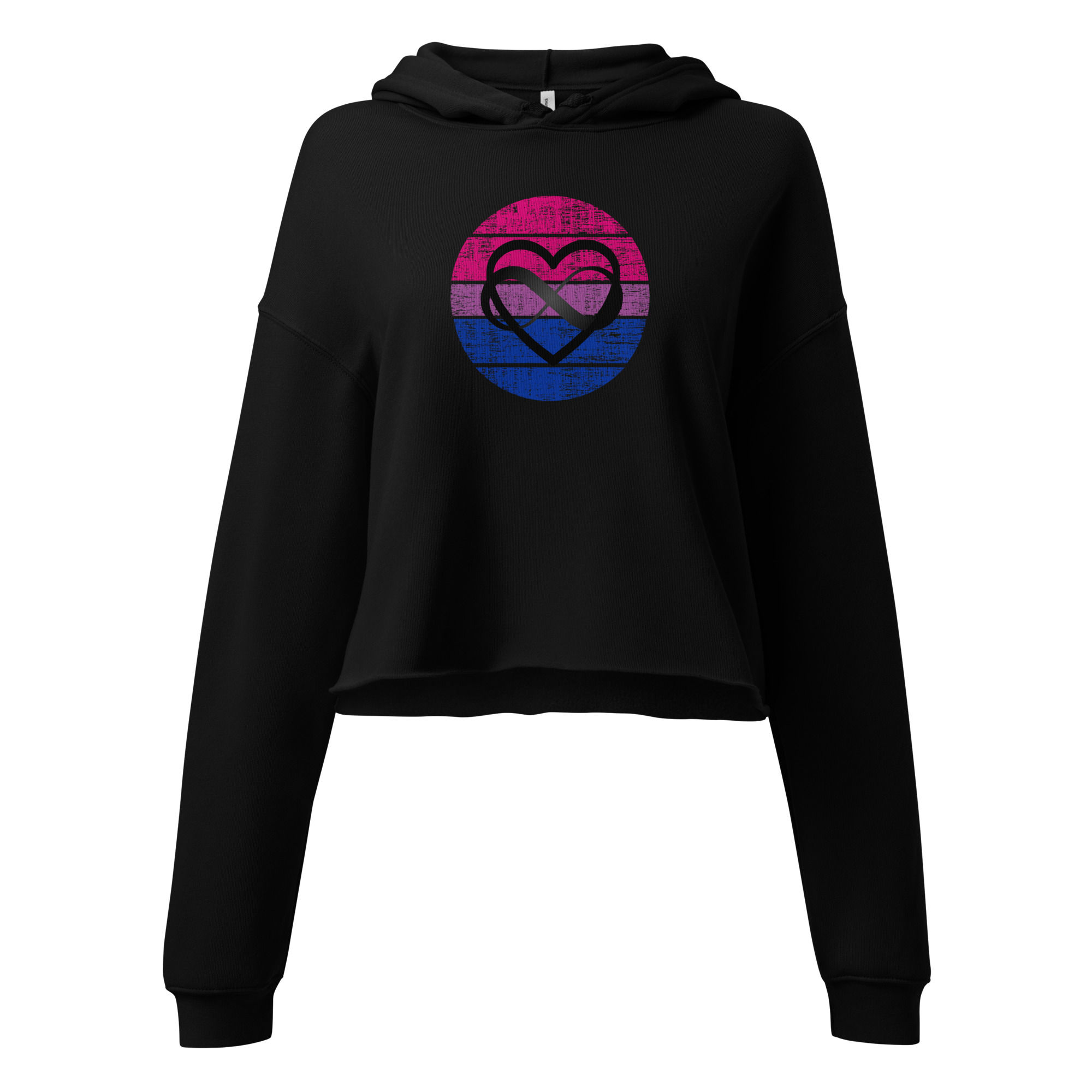 Bi Polyamory Crop Hoodie