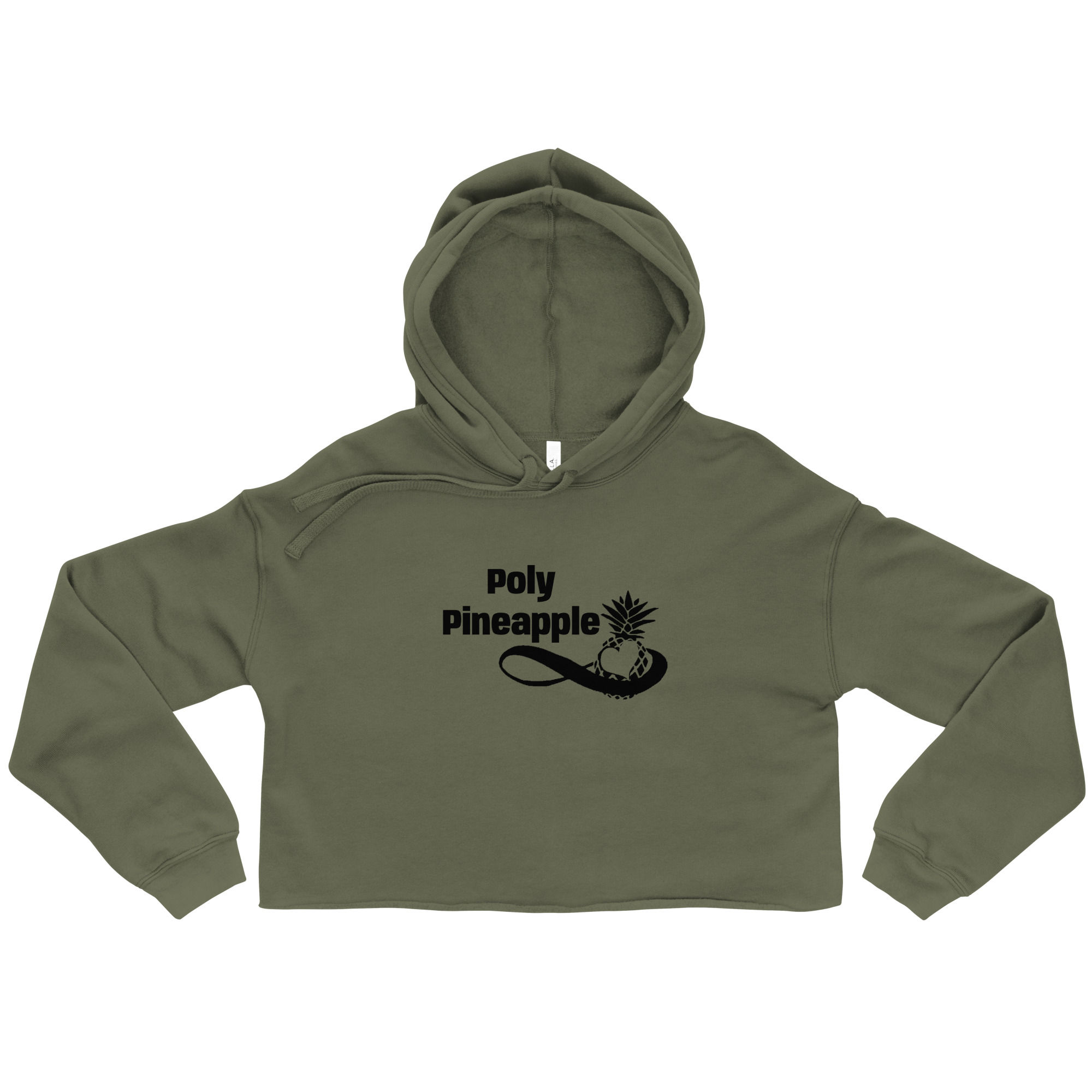 Poly Pineapple Logo Crop Hoodie