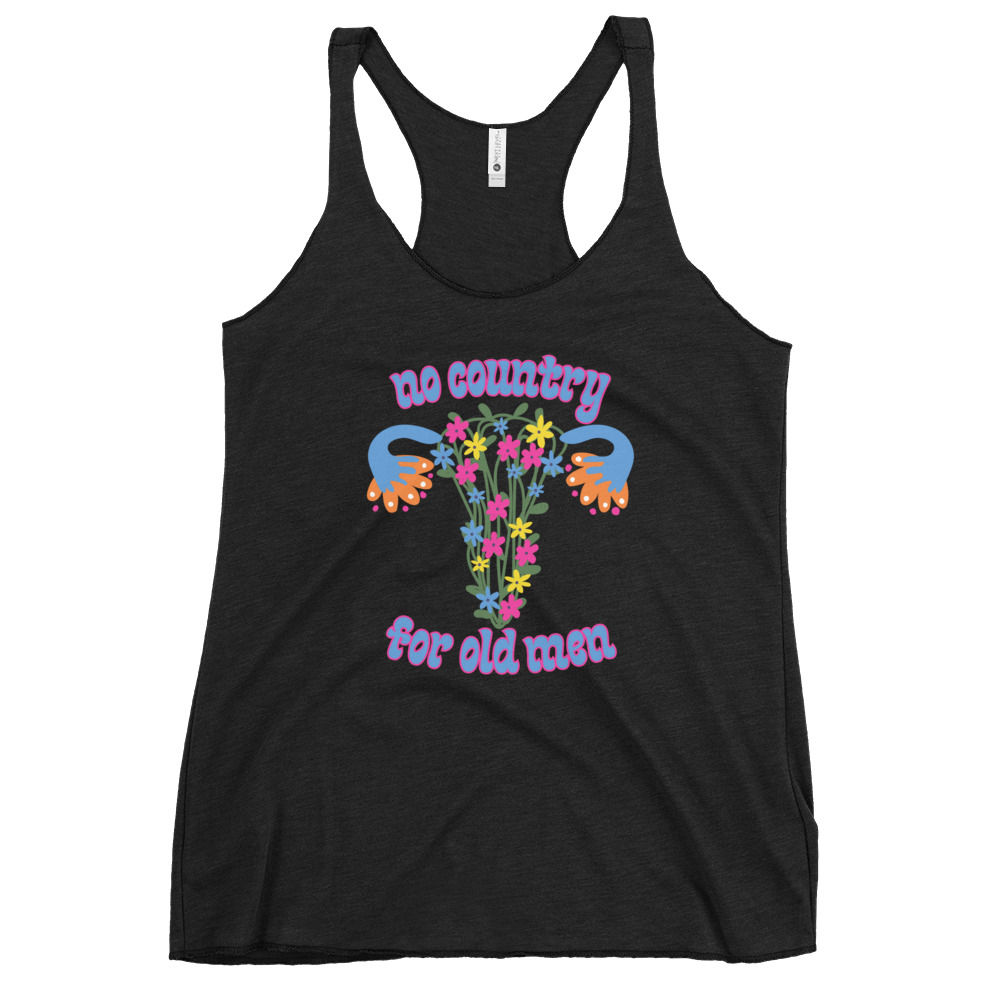 Colorful No Country For Old Men Racerback Tank