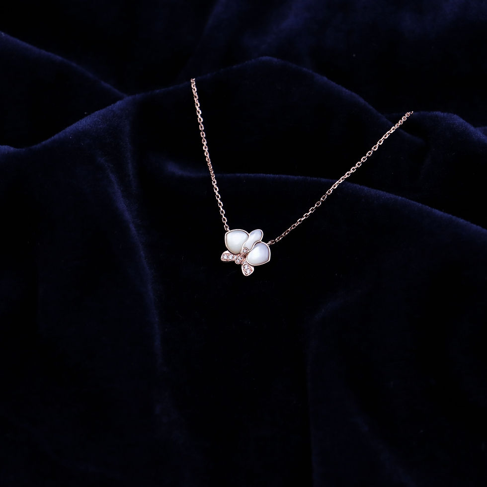 Thumbnail: Orchid Mother of Pearl  Necklace