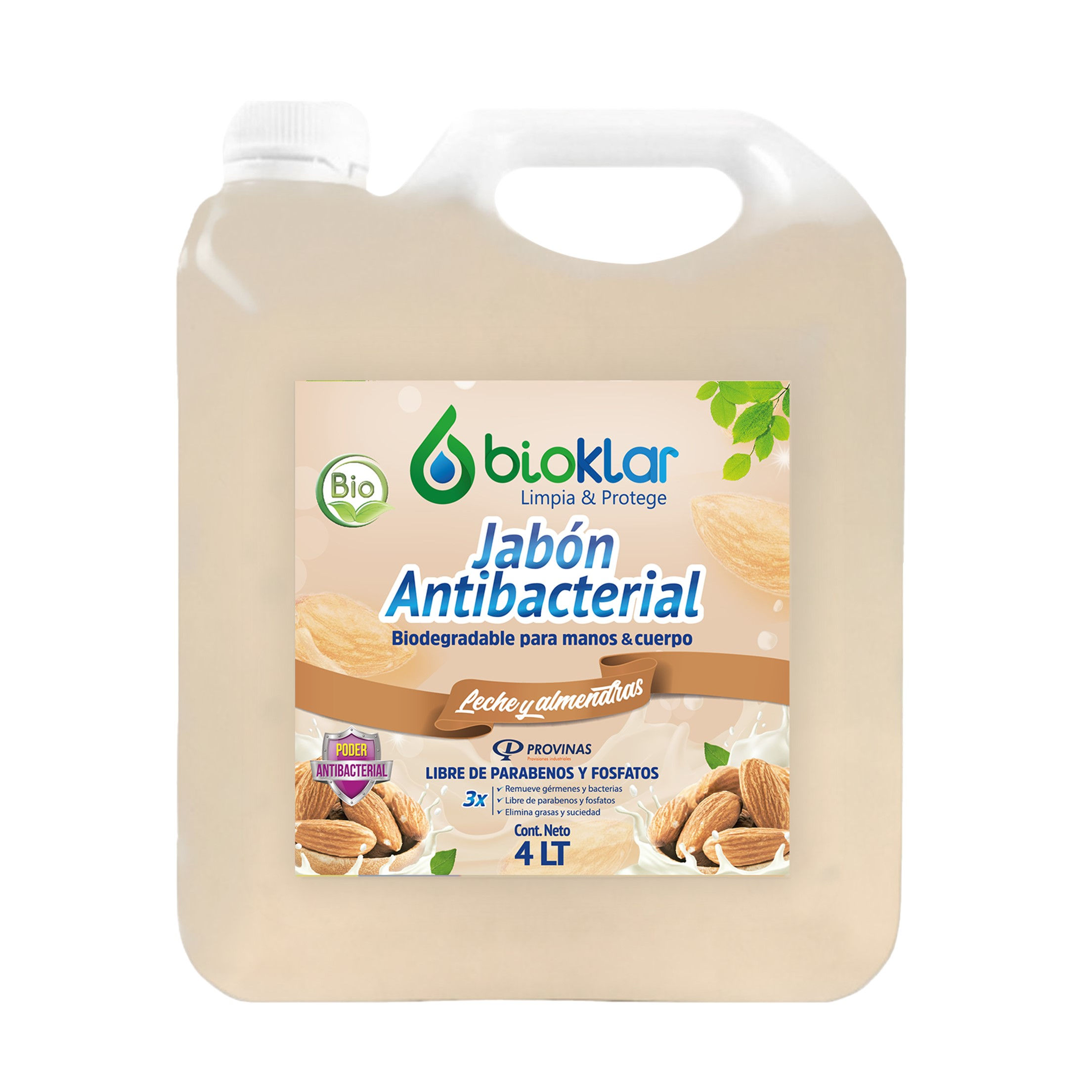JABON MANOS LECHE Y ALMENDRAS GALON 4 LT