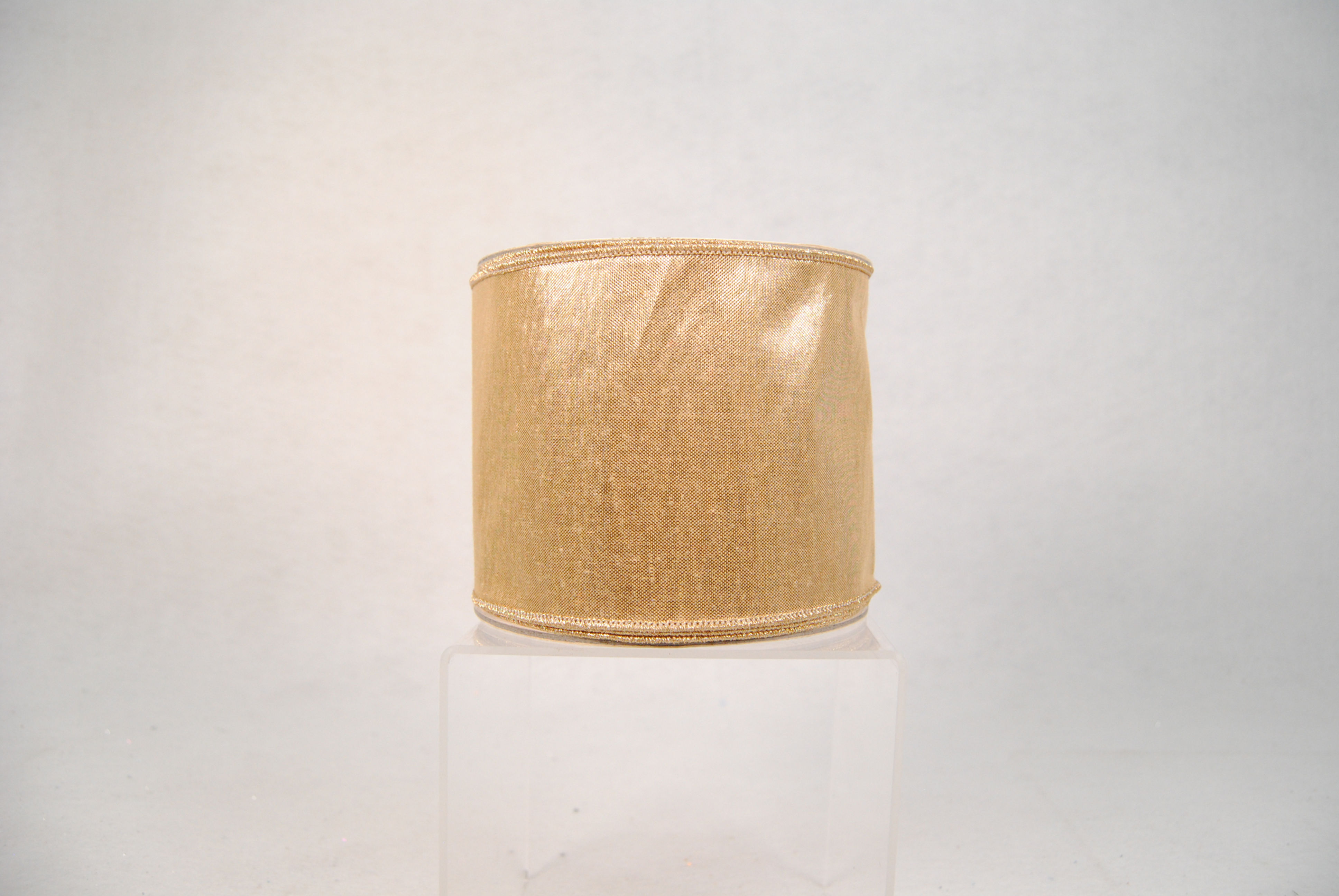 RIBBON SILKY SHEEN 4X10YDS GOLD