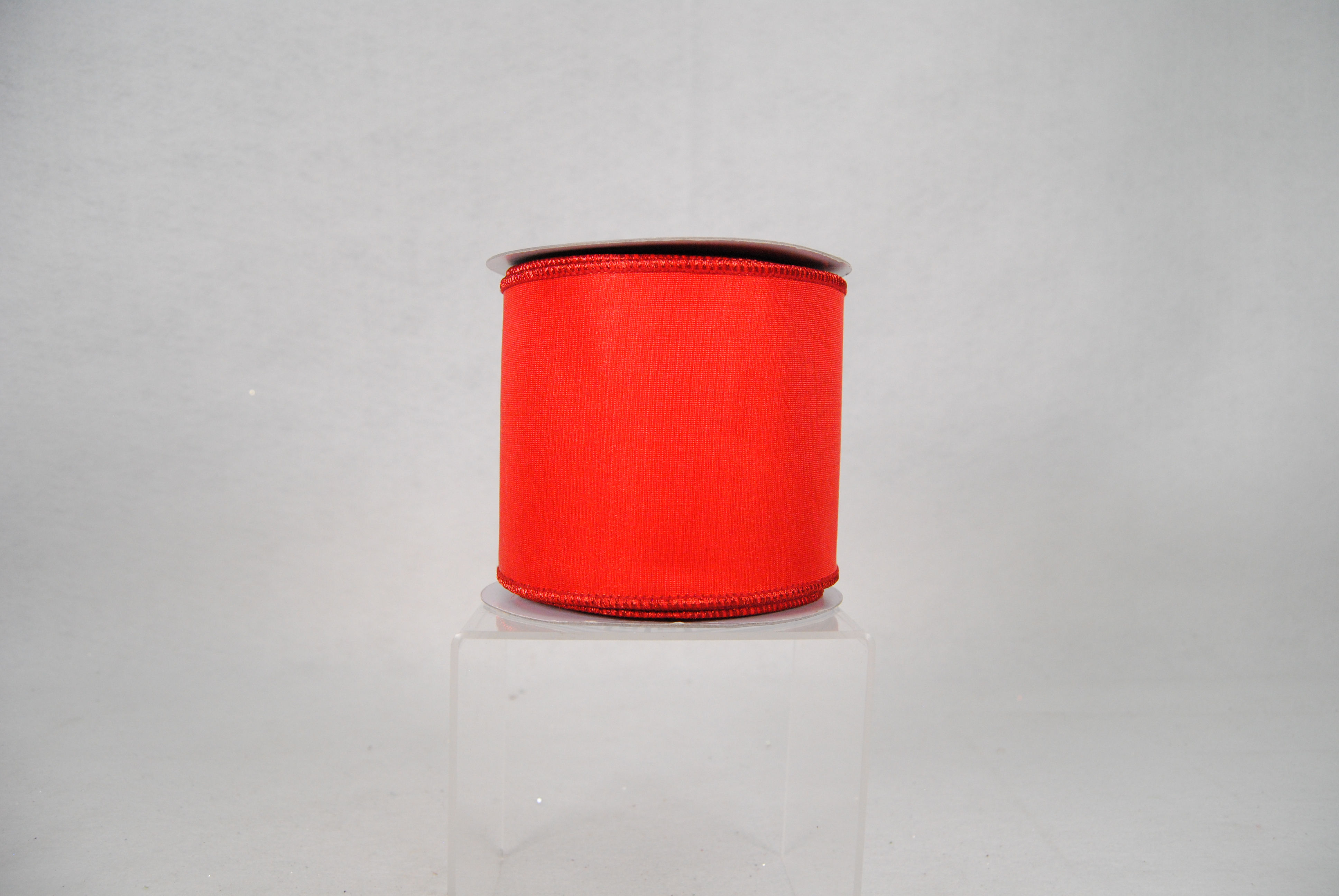 RIBBON DOUBLE SATIN 4X10 RED