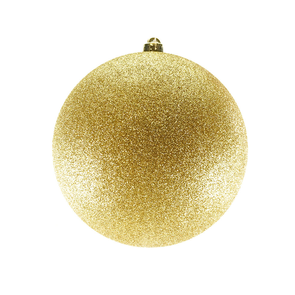 BALL GLITTER GOLD (4 SIZES) Craftex