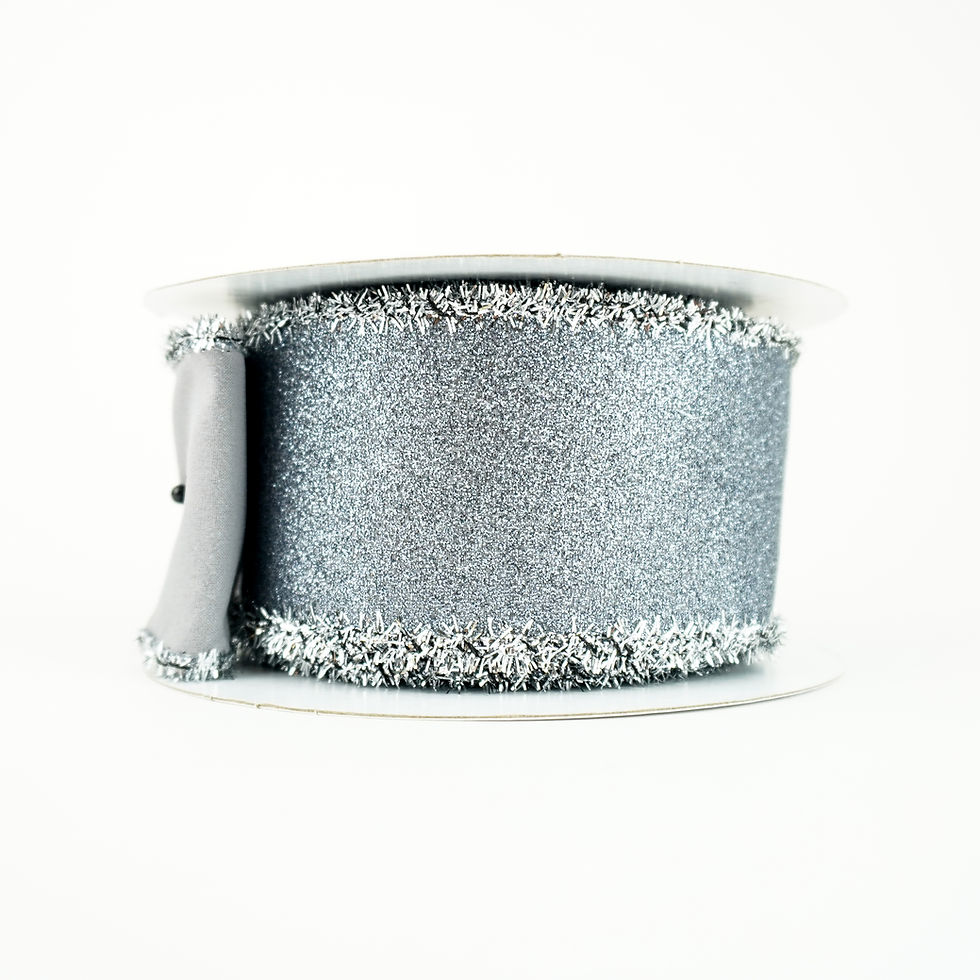 Thumbnail: RIBBON SHIMMER GLITTER WITH TINSEL PEWTER ( 2 SIZES )