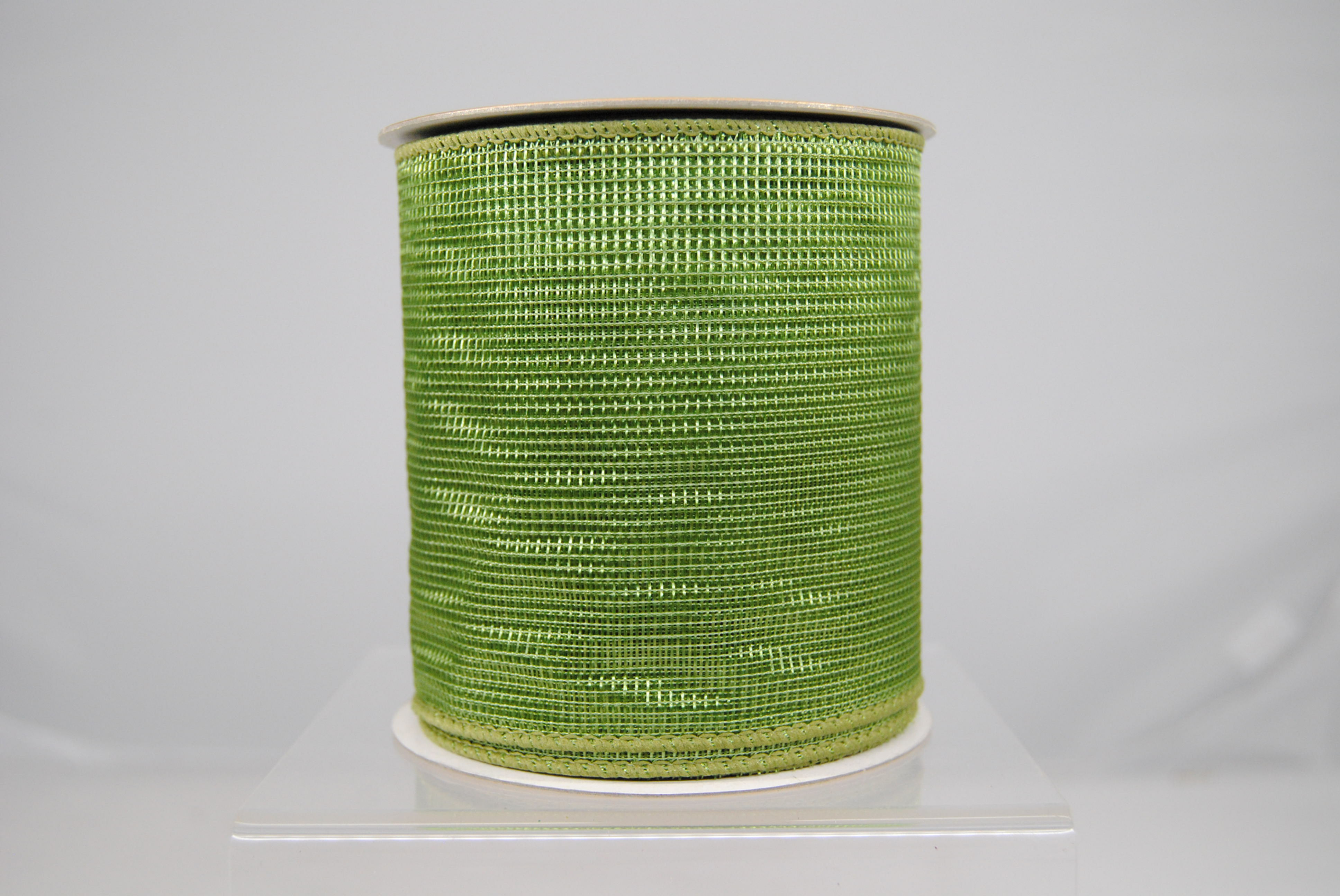 RIBBON NYLON MESH 4INX10YDS LT GR