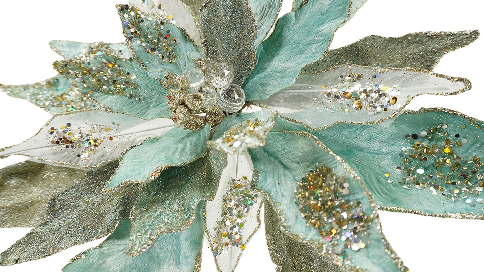 Miniatura: CLIP POINSETTIA XXL SOFT BLUE