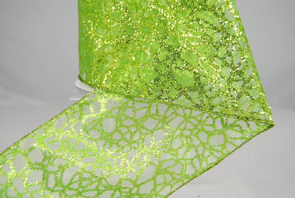 Miniatura: RIBBON GLITZ WEB 4X10 LIME