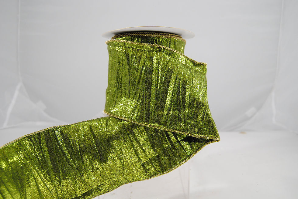 Thumbnail: RIBBON PLEATED MESH 4X10 GREEN
