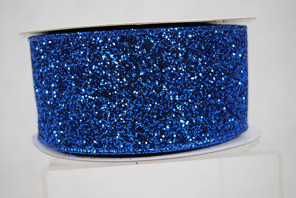 Thumbnail: RIBBON GLITTER MAGIC 2.5X10YDS MIDNIGHT BLUE