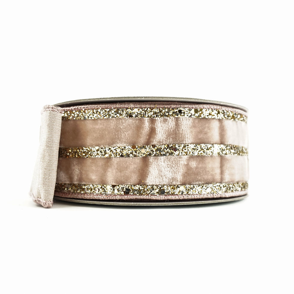 Thumbnail: RIBBON VELVET GLITTER STRIPES (2 COLORS AND 2 SIZES)