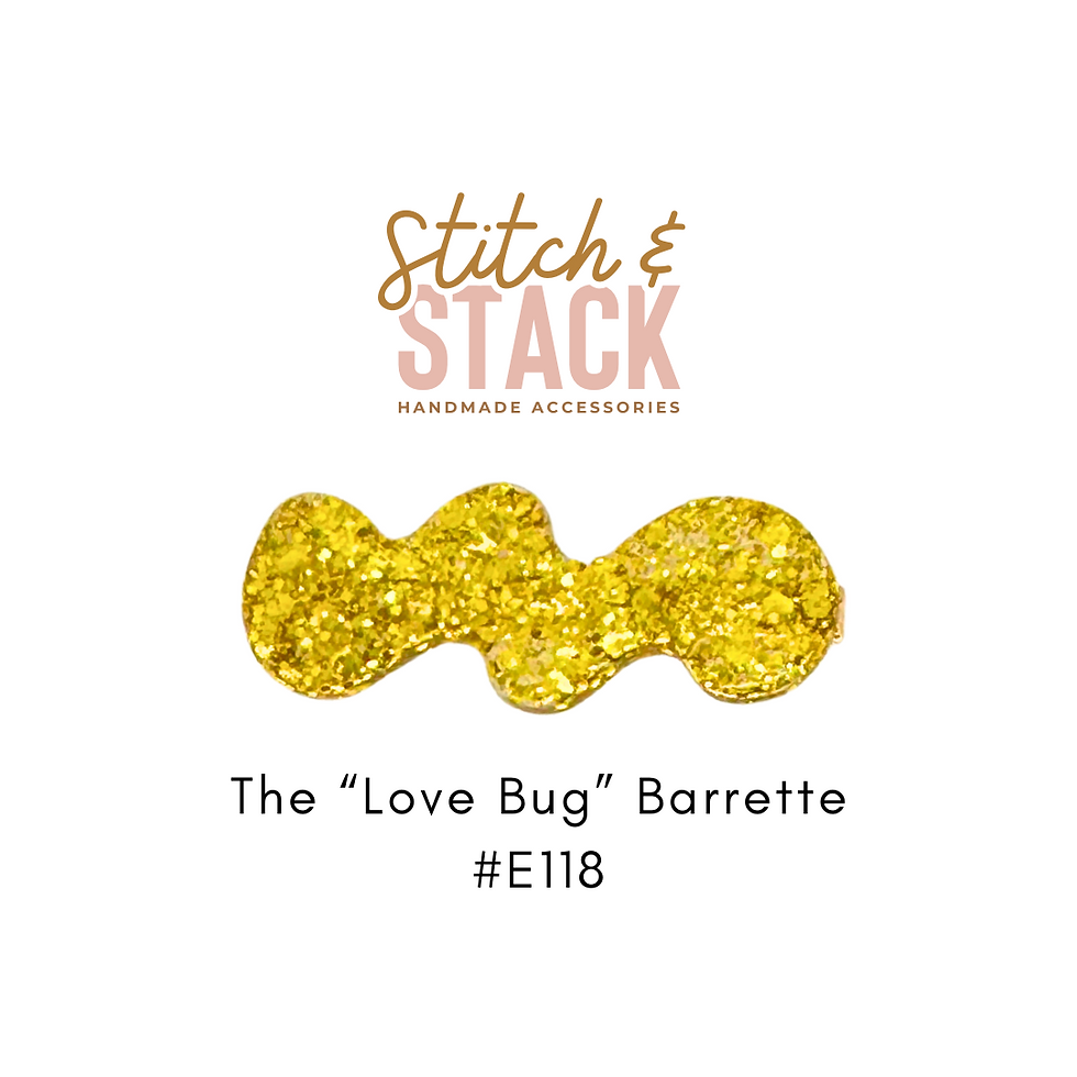 The "Love Bug" Barrette | Epoxy Glitter Hair Clip | Cute Girls Hair Accessory