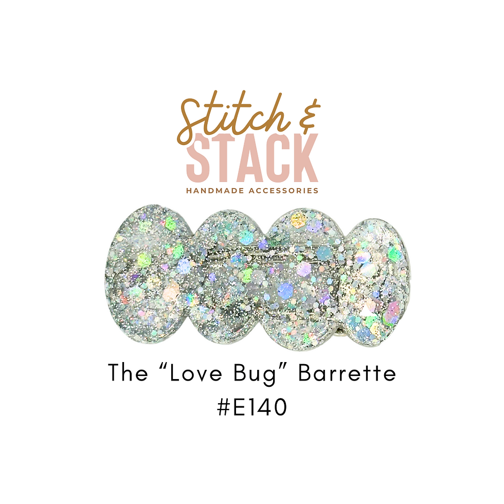The "Love Bug" Barrette | Epoxy Glitter Hair Clip | Cute Girls Hair Accessory