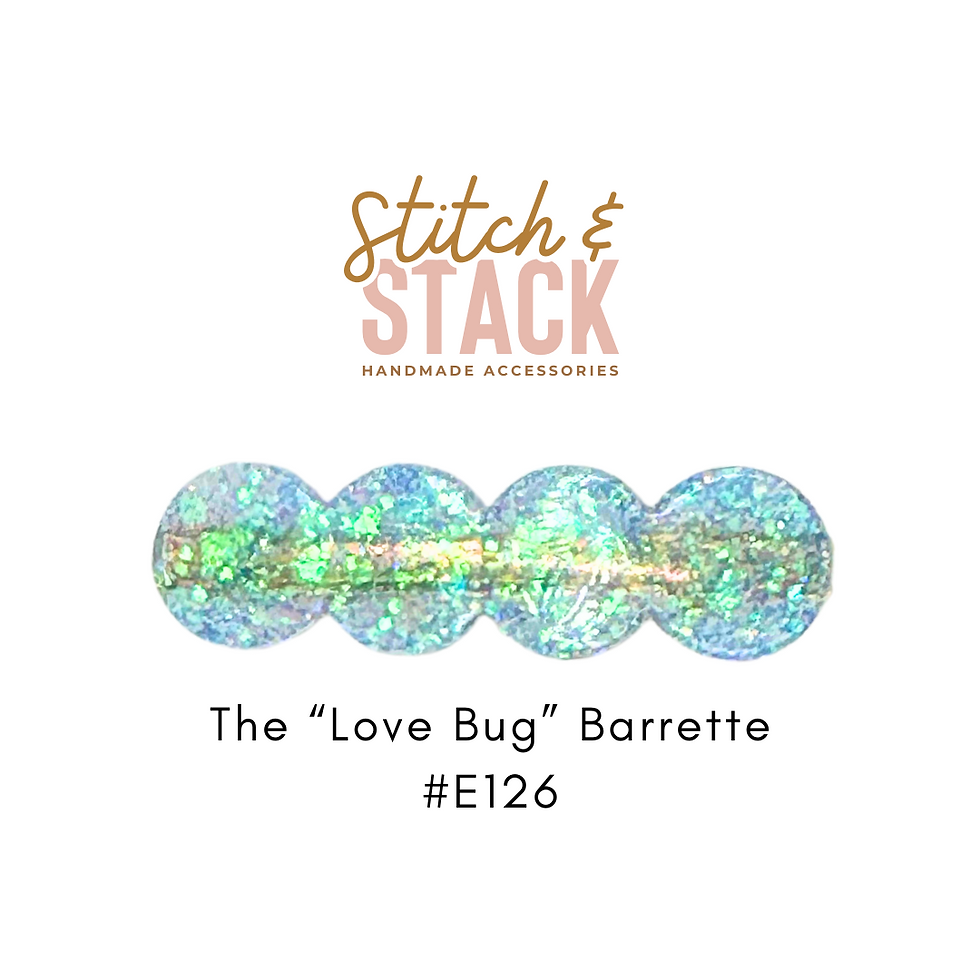 The "Love Bug" Barrette | Epoxy Glitter Hair Clip | Cute Girls Hair Accessory