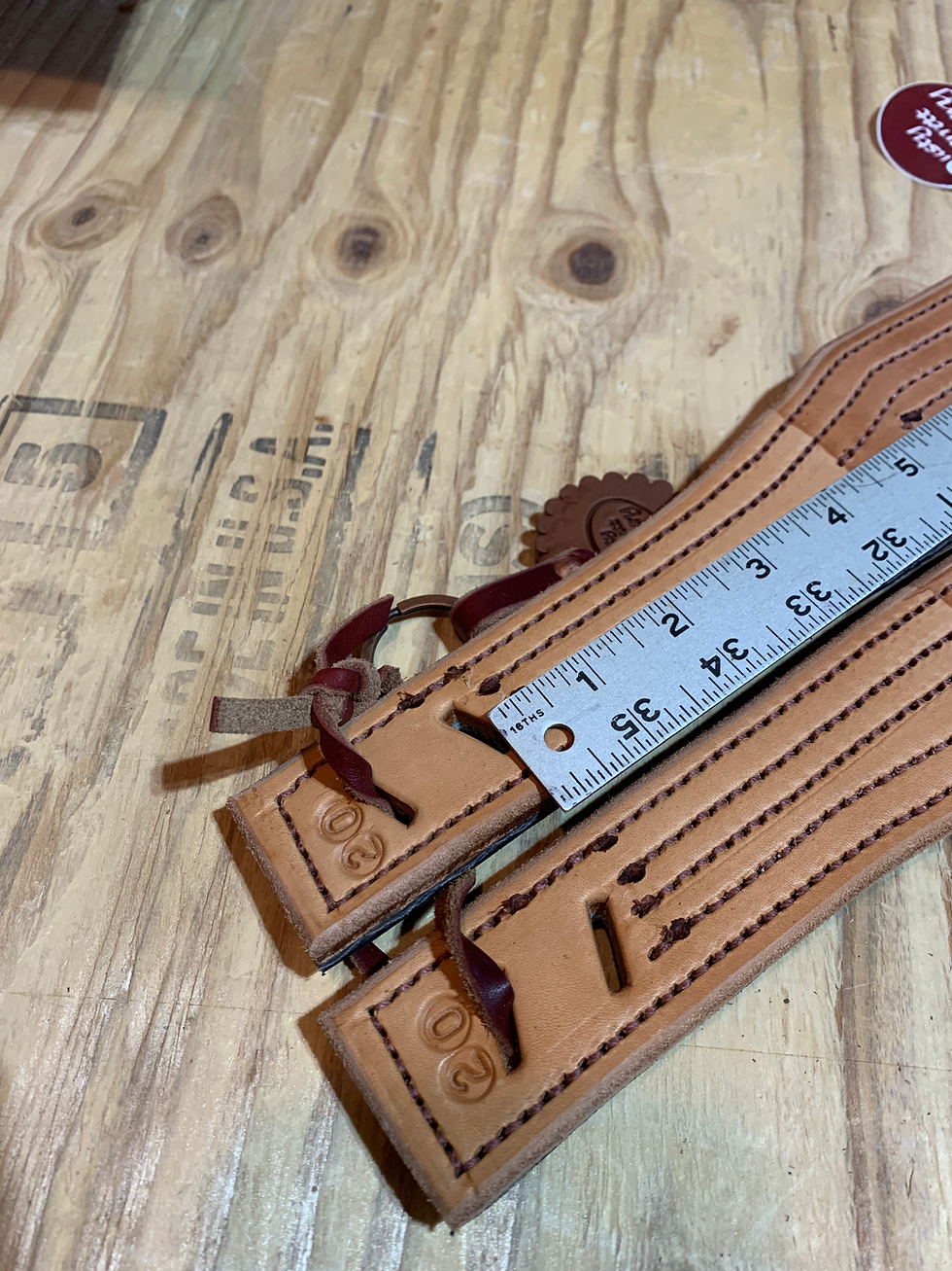 Thumbnail: 20” Black Betty. Bronc inside stirrup leathers.  