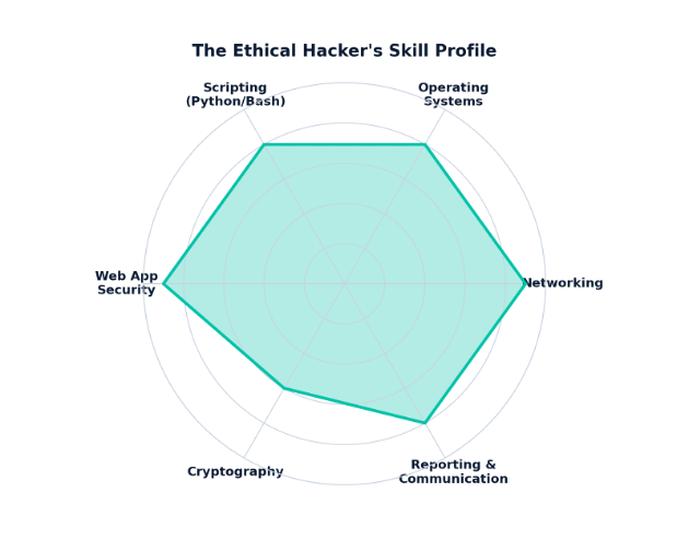 Figure 8: The balanced skill profile of an effective ethical hacker