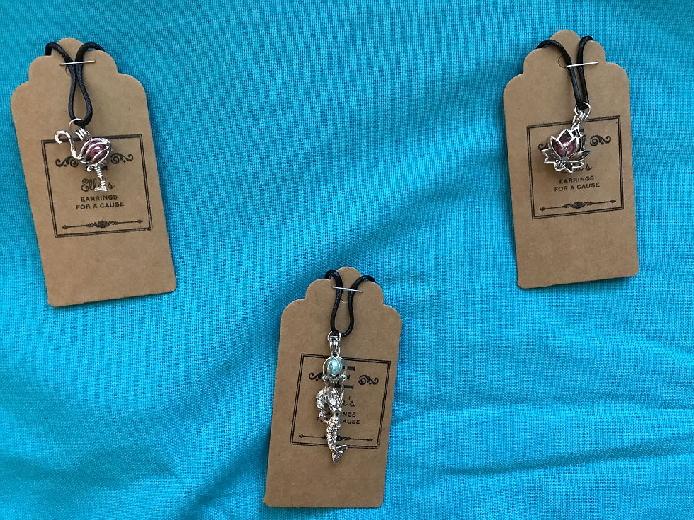Here are some full-length necklaces with hollow charms. I put pearls inside to add color, and think they are cute! I especially love the flamingo. :)