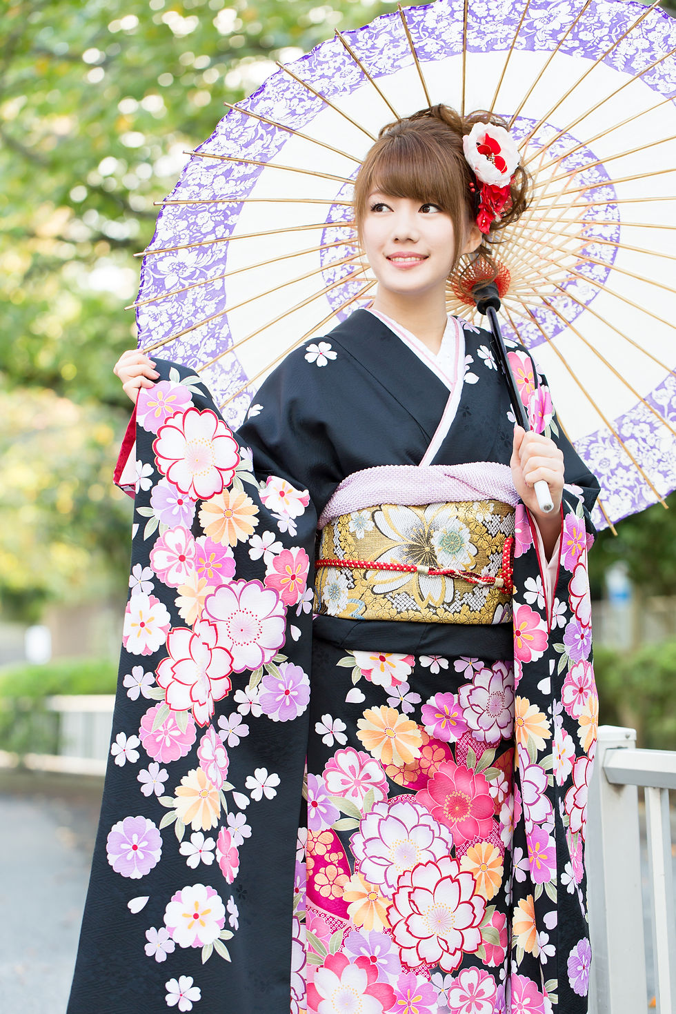 A Lady in Elegant Asian Dress