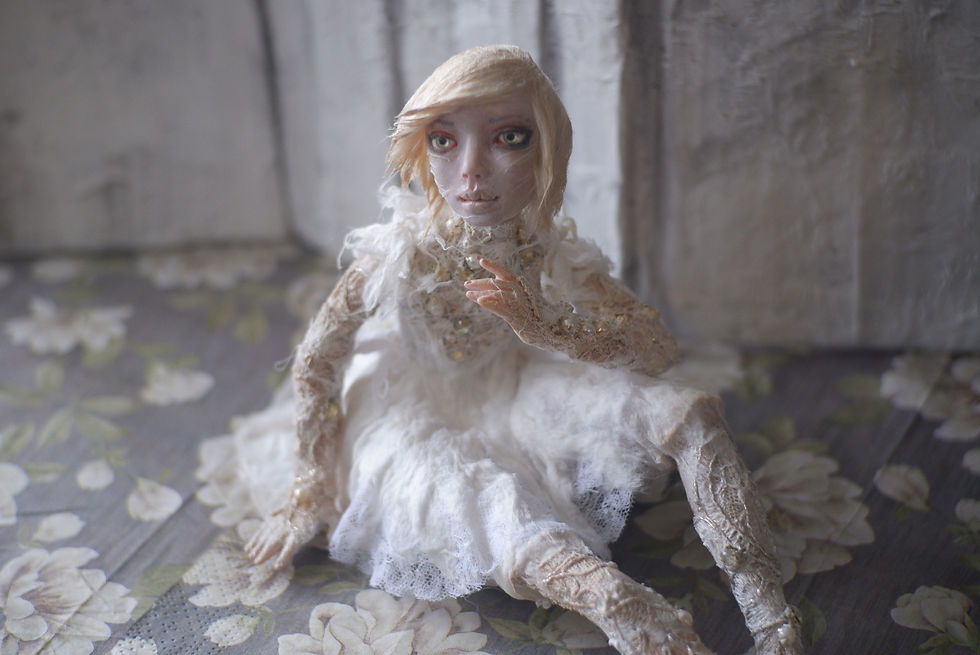 Thumbnail: Art Doll One of a Kind In the White