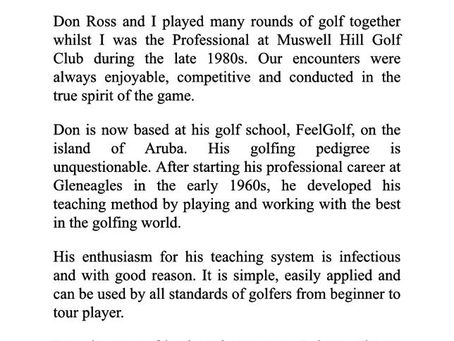 Testimonial from left field.