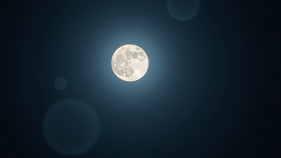 Close-up view of a full moon shining brightly in a clear night sky