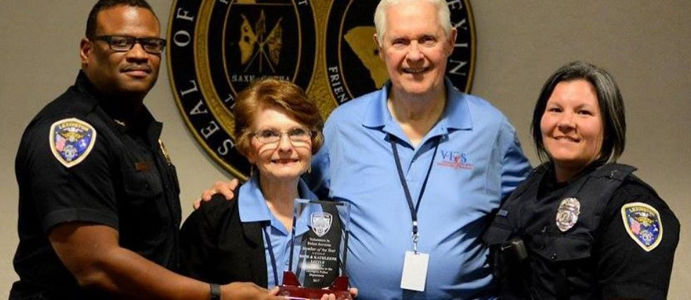 Chief Terrence Green presented Rich and Kathleen Little with the “V.I.P.S. of the Year” award
