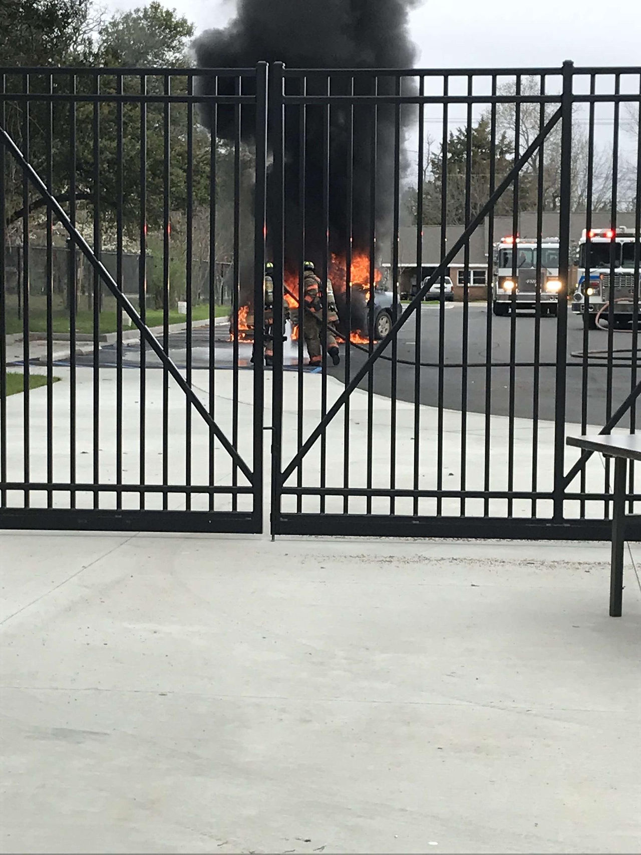 Car fire at PHS