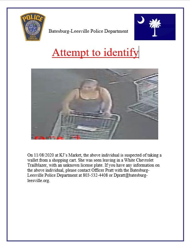 The BatesburgLeesville Police Department needs your help to catch a thief