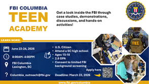 FBI Columbia Accepting Teen Academy Applications