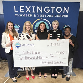 Lexington High School student receives Doris Burkett Scholarship from Lexington Chamber and Visitors Center